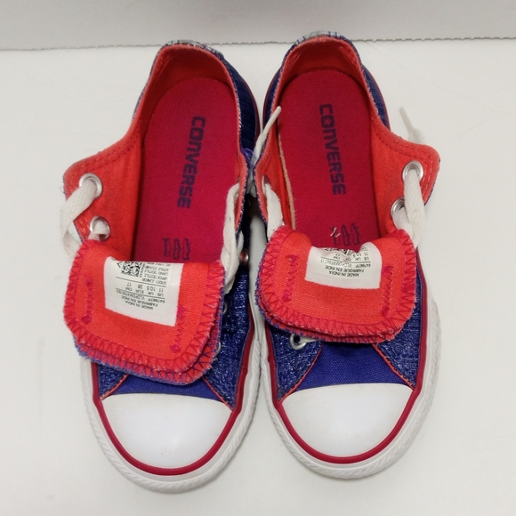 CONVERSE ALL STAR CHUCK TAYLOR DOUBLE TONGUE SHORTIES unisex childs tennis shoes - Picture 3 of 9